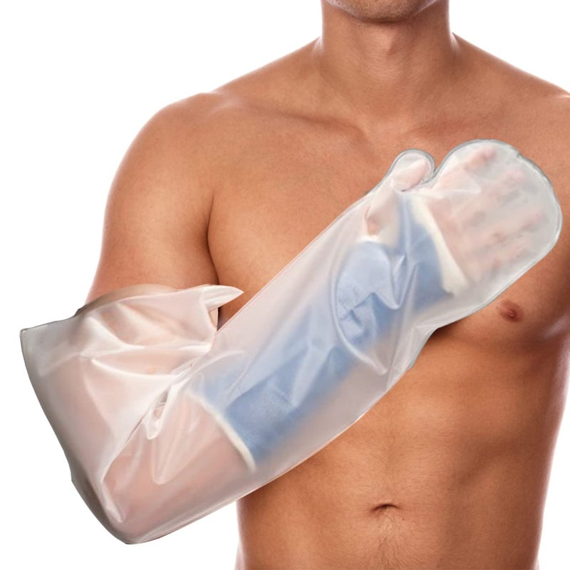 AquaShield Cast Protector Adult Full Arm (A31), Waterproof & Reusable for Pool, Bath, & Shower, covers Hand, Wrist, Elbow, & Upper Arm - Made in USA - Image 1